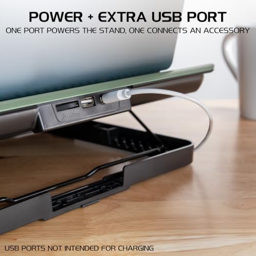 ENHANCE Aluminum Laptop Cooling Pad, 6-Fan Laptop Cooler Stand for 17 Inch La...