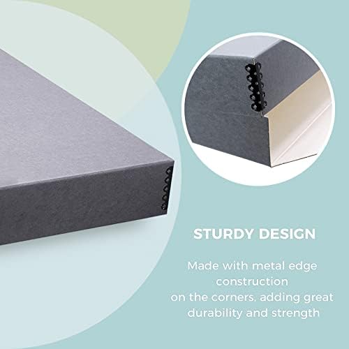 golden state art, drop front archival storage box showing dimensions