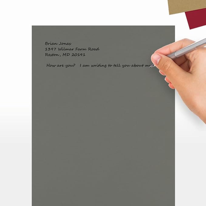 LUXPaper 8.5" x 11" Paper | Letter Size | Smoke Gray | 80lb. Text | 250 Qty - Image 5