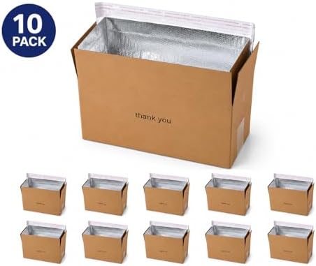 thermal insulated shipping boxes 9x5x6 for cold &, close-up detail