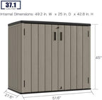 kinying outdoor horizontal storage sheds,outdoor storage cabinet waterproof, side view