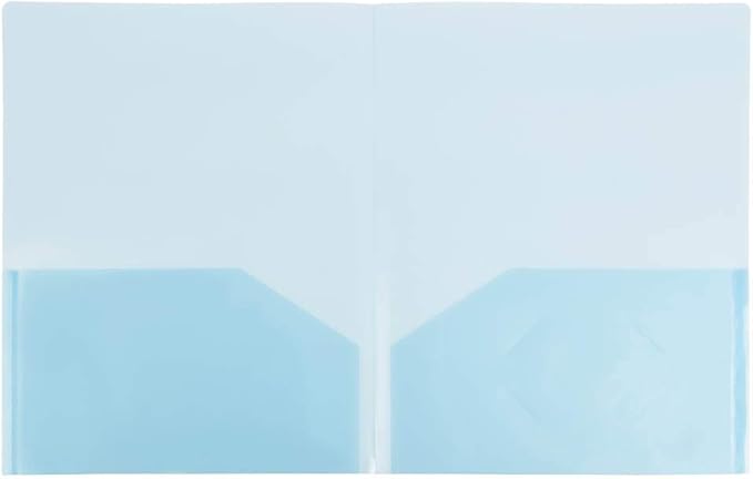 JAM PAPER Plastic Light Weight Flexible Two Pocket Presentation Folders by JAMPaper