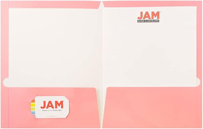 JAM PAPER Laminated Two Pocket Glossy School Folders - Image 2