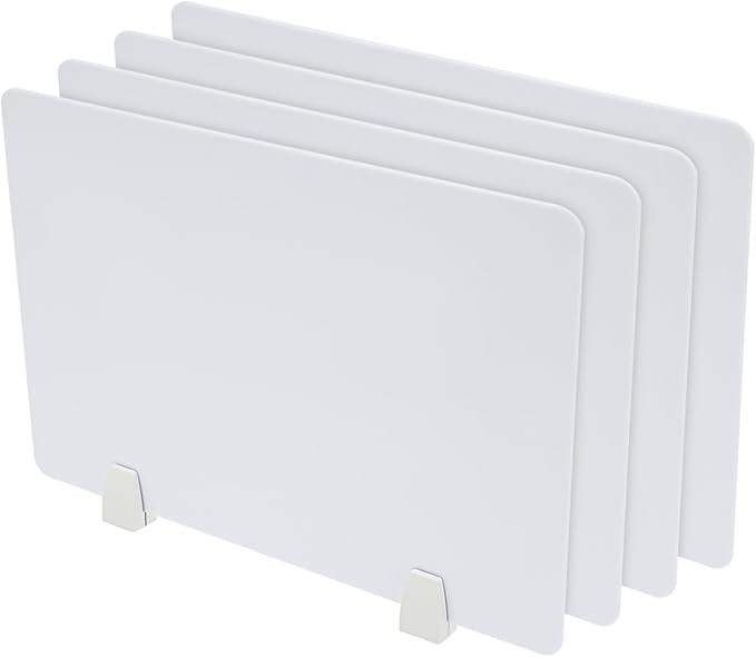 4PCS Desk Dividers Office Partitions, Privacy Desk Panel Protective, Acrylic by AngelcityCC