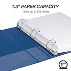 Samsill 1.5 Inch 3 Ring Binders, Made in USA, Economy Round Ring, 325 Sheet - Image 3