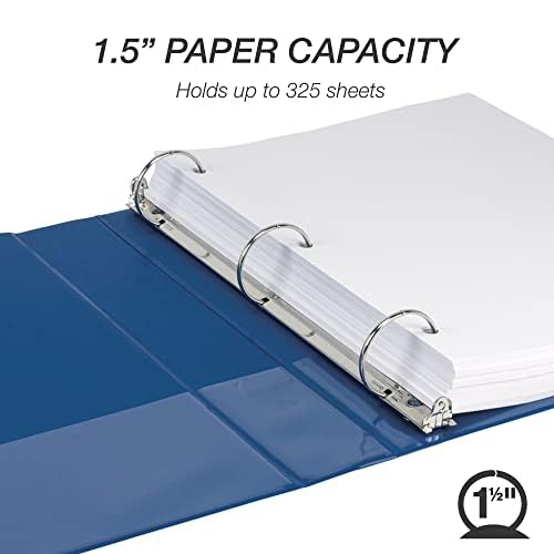 Samsill 1.5 Inch 3 Ring Binders, Made in USA, Economy Round Ring, 325 Sheet - Image 3