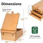 djar adjustable tabletop sketchbox easel for painting, 3 shown in use