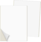 Sticker Printer Paper Shipping Labels Full Sheet with Self Adhesive, Square Corner, for Laser & Inkjet Printers, 8.5 x 11 Inch White (25 Labels)
