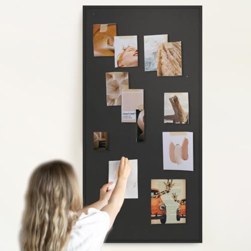 INNOVART Extra Large Cork Bulletin Board 96"X48" with Black Wood Frame