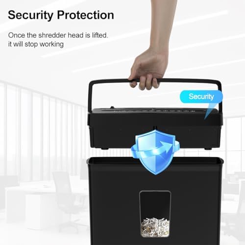 Woolsche Paper Shredder for Home,5 Sheet Desktop Cross Cut with 2.38-Gallon B...