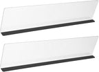 OSALADI 2pcs Clear Acrylic Computer Monitor Memo Boards Left Right Side Panel by OSALADI