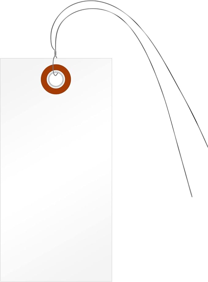 SmartSign 4.75 x 2.375 inch Blank White Shipping Tags by SmartSign