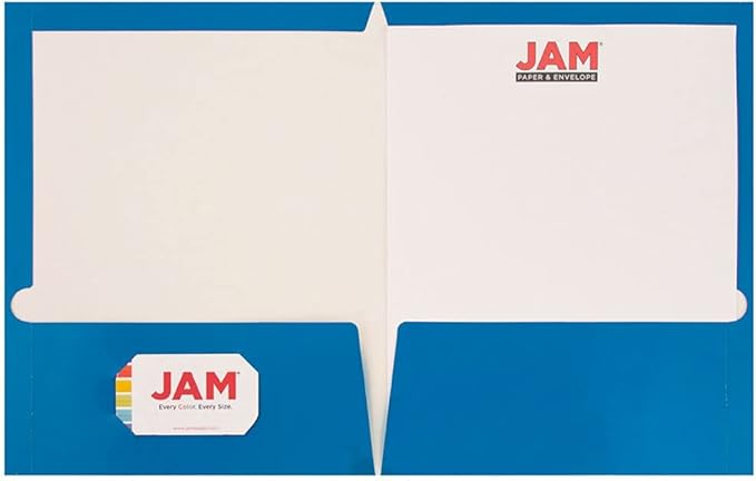JAM PAPER Laminated Two Pocket Glossy School Folders - Image 2