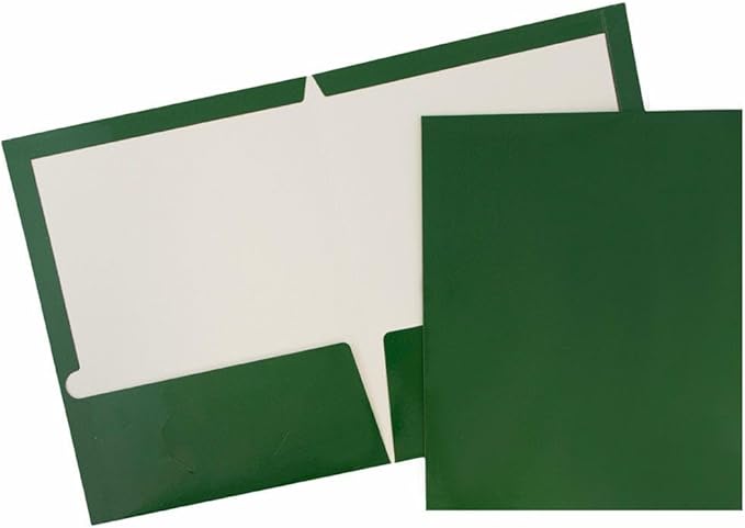 JAM PAPER Laminated Two Pocket Glossy Folders by JAMPaper