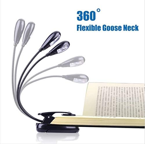 10 Pack Music Stand Lights - Musician Piano Light Clip On, USB & AAA Batt...