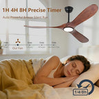 ceiling fans with lights and remote, large outdoor, front angle view