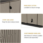 kinying outdoor horizontal storage sheds,outdoor storage cabinet waterproof, view 9