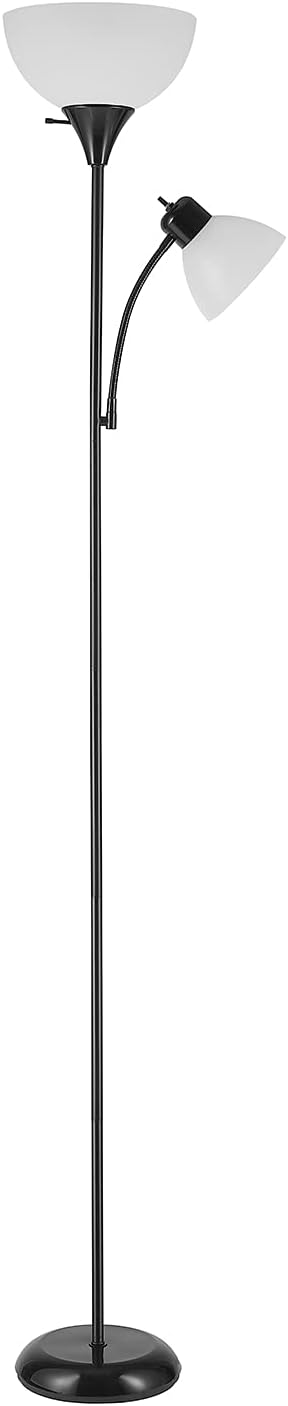 Globe Electric 67135 72" Floor Lamp with Adjustable Reading Light, Brigh...