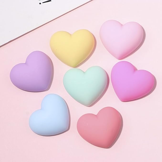 Aoxsie 28pcs Decorative Push Pins Multicolored Heart Thumbtacks Thumb Tacks - Image 5