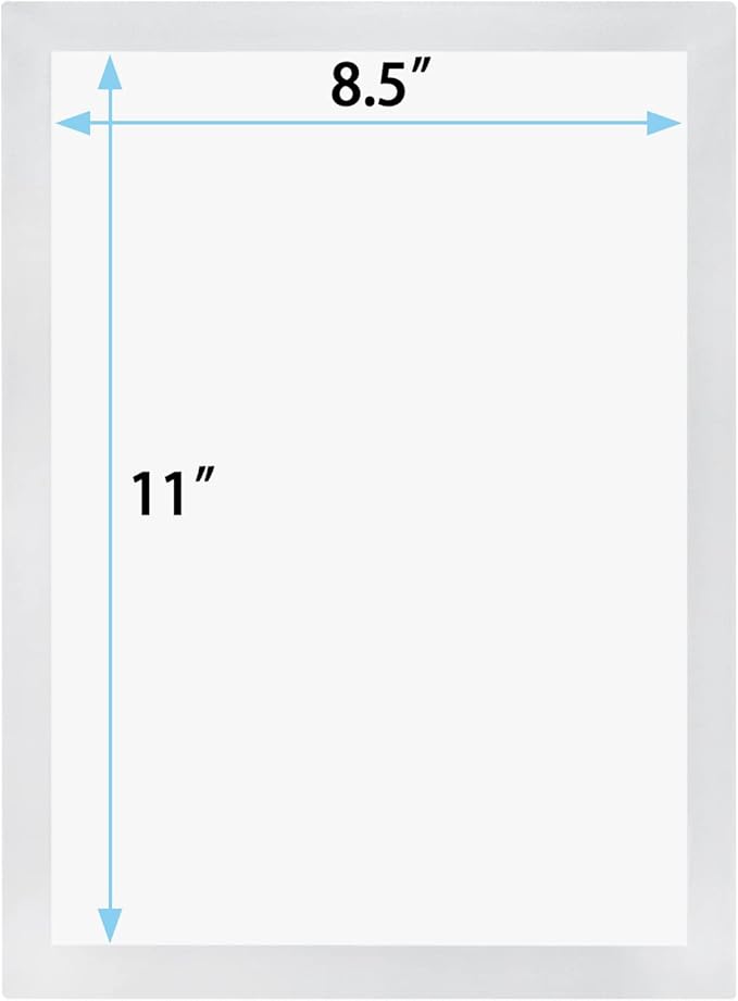 JIUYE 8.5 x 11 Self Adhesive Magnetic Sign Holder, Dual Sides Transparent - Image 2