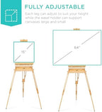 best choice products art easel for painting, portable, side view