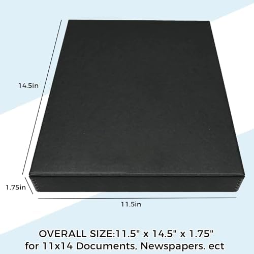 golden state art, clamshell archival storage box 11x14 shown in use