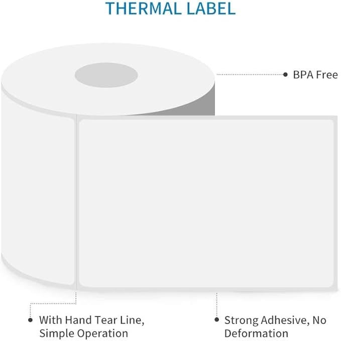 L LIKED 1800 PCS 4"x6" Direct Thermal Shipping Labels - Image 4