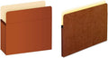 Pendaflex Expanding File Pockets, Letter Size, Redrope, 3.5" Expansion (1524E-OX) & File Pockets, 1.75 Inch Expansion, Brown, Letter, 25 per Box (1514C-OX)