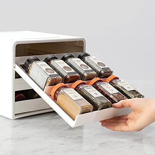 YouCopia SpiceStack® Adjustable Spice Rack Organizer, Pull-Down 24-Bottle Sea...