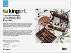 kingart wood art storage box with espresso stain, view 9