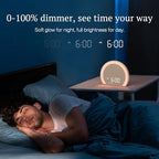 anjank extra loud alarm clock with wireless bed, front angle view