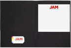 LUXPaper 9" x 12" Presentation Folders | Two Pocket | Black Linen | 100lb. - Image 3