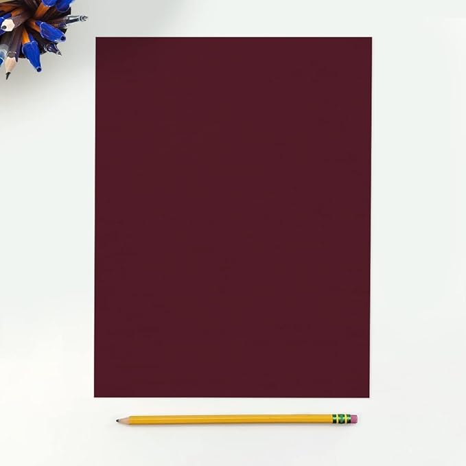 LUXPaper 8.5" x 11" Cardstock | Letter Size | Burgundy Linen | 100lb. Cover | 1 - Image 3