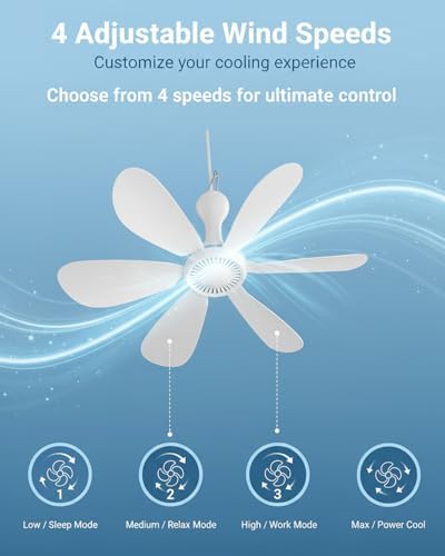 collapsible ceiling fan for cruise portable magnetic usb, package contents