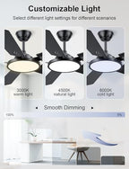 ojx 52 inch ceiling fans with lights and, package contents