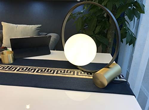 KCO Lighting Mid Century Modern Nightstand Lamp Black Metal Table Globe Desk ...