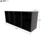 AdirOffice Wooden Adjustable Literature Organizer, 24 Compartment Office Mailbox - Image 2