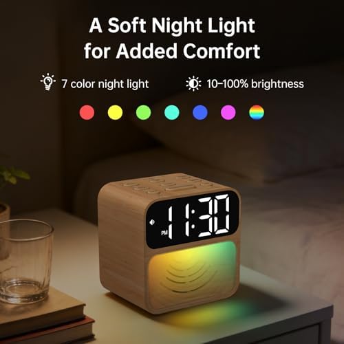 auroracalm extra loud alarm clock for heavy sleepers showing dimensions
