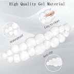 Gel Cloud Wrist Rest for Keyboard and Mouse Clear Mouse Pad with Wrist Rest 3PCS Ergonomic Cool Keyboard Wrist Pad Cute Acrylic Coaster Non-Slip Cute Transparent Mouse Wrist Pad for Computer Keyboard