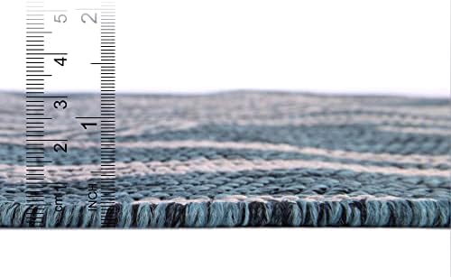 unique loom outdoor botanical collection area rug shown in use