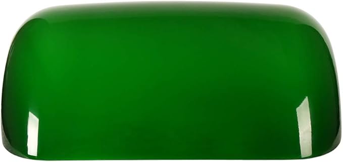Newrays Green Glass Bankers Lamp Shade Replacement Cover, L8.85 W5.11 - Image 2