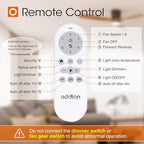 addlon 2 pack 52 inch flush mount ceiling showing dimensions