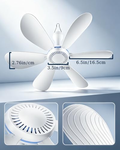 collapsible ceiling fan for cruise portable magnetic usb on a desk or shelf