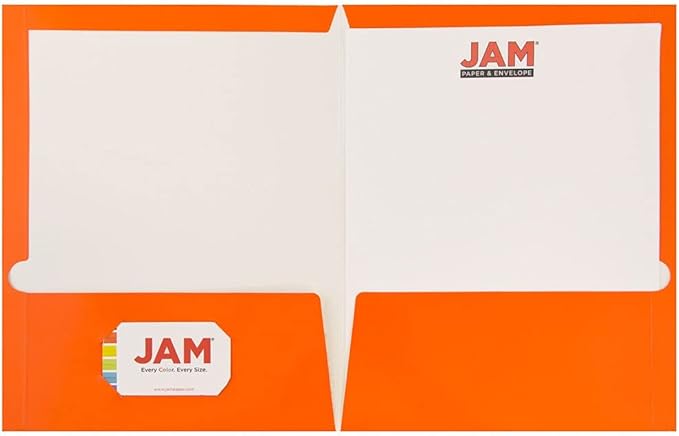 JAM PAPER Laminated Two Pocket Glossy School Folders - Image 2