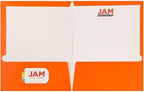 JAM PAPER Laminated Two Pocket Glossy School Folders - Image 2