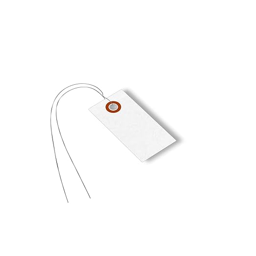 SmartSign 2.75 x 1.375 inch “White” Blank Tyvek Shipping Tags by SmartSign