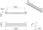 Stand Up Desk Store Under Desk Cable Management Tray Black Horizontal Computer - Image 3