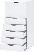 Naomi Home Carly 6-Drawer Craft & Office Storage Cabinet – Rolling Storage - Image 9