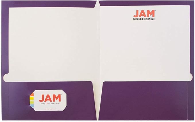 JAM PAPER Laminated Two Pocket Glossy School Folders - Image 2