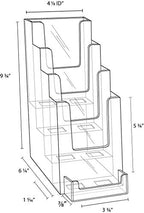 Clear-Ad - LHF-P104 - Acrylic Slant Back 4 Tier Trifold Brochure Display w/ - Image 2